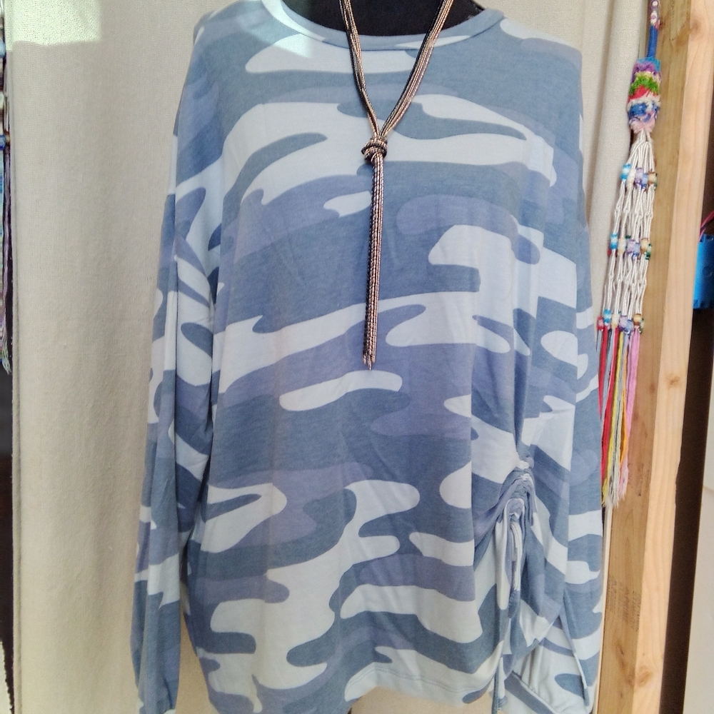 ⭐ CAMUFLAGE PULLOVER TOP PLUS SIZE 3X WOMEN'S CLOTHES BRAND NEW